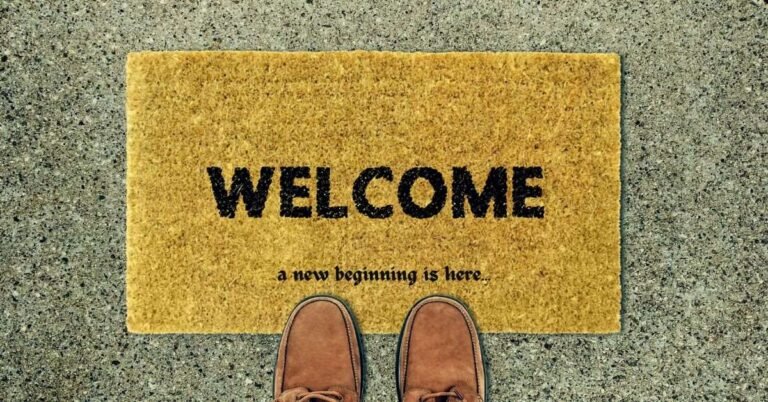 Christian encouragement for dreamers welcome mat